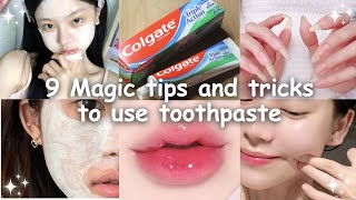 9 MAGIC benefits of toothpaste beauty tips and tricks [upl. by Prescott]