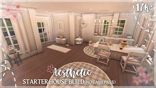 17K BLOXBURG AESTHETIC STARTER HOUSE BUILD NO GAMEPASS [upl. by Gilges]