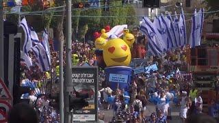 Parade Marches Through Israel to Celebrate Jewish Holy Day of Purim [upl. by Ornas]