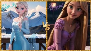 ELSA❄ VS RAPUNZEL🌻 Which One Is Your Favourite Disney Princess👸🤔 [upl. by Abdella]