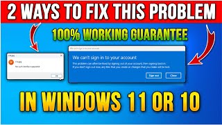 Fix Microsoft Account Problem We need to Fix Your Microsoft Account In Windows 10 [upl. by Snah]