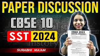 Class 10 SST Question Paper Discussion amp Analysis with Solutions 🔥 CBSE Board Exam 2024 ✅ [upl. by Enerak]