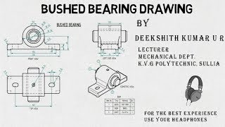 SOLID EDGE  BUSHED BEARING DRAWING [upl. by Aneetsirk430]