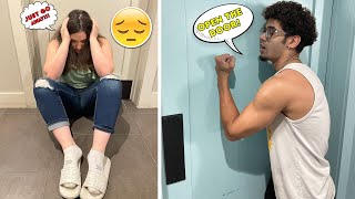 Crying Behind The Bathroom Door To Get My Best Friends Reaction MUST WATCH [upl. by Papotto]