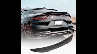 For Kia Stinger 20182023 Carbon Fiber Rear Trunk Spoiler Rear Boot Wing Lip [upl. by Jillane13]