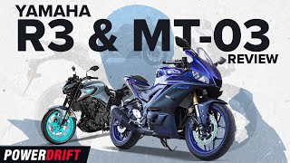 2023 Yamaha R3 and MT03 Launched at Rs 464900 and Rs 459900  PowerDrift [upl. by Malchy]