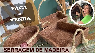 DIY  3 MANEIRAS DE FAZER CESTAS COM SERRAGEM DE MADEIRA [upl. by Amabel194]