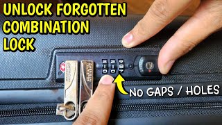 How To Unlock Forgotten Combination Lock Password  Open TSA 007 Suitcase Luggage Bag Password Lock [upl. by Haggai451]