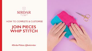 How To Complete Join Pieces  Whip Stitch [upl. by Arbuckle304]