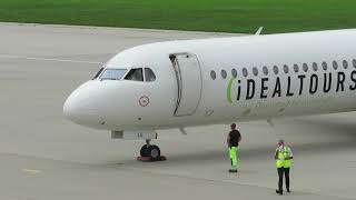 Avanti Air Idealtours Livery Fokker 100 departure from Innsbruck Airport [upl. by Atteinotna]