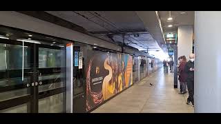 Sydney Metro train passing Chatswood station [upl. by Acquah]