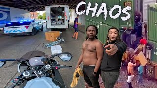 Looting CONSUMES Chicagos West Side On BMW S1000rr [upl. by Hpesoy]