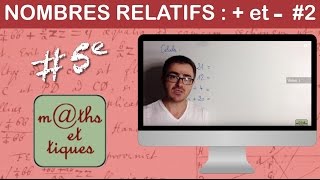 Effectuer des additions et soustractions de nombres relatifs 2  Cinquième [upl. by Hasen]