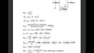 concrete  working stress method  uncracked exampleمثال المقطع غير المتشقق [upl. by Etz]