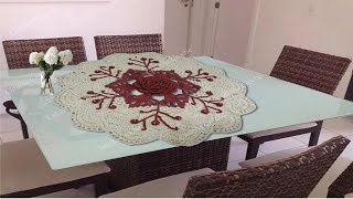 🌹Mega Rosa Centro De Mesa 🌹 Parte 1 artesanato natal pinterest iniciante crochetpatterns [upl. by Narahs625]