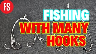 How To Tie Six Hooks on Heavy Mono Line  Fishing Skills  Fishing Knot  Fishing  Fishing Video [upl. by Yodlem800]