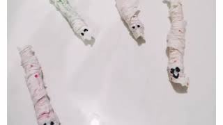 Tissue paper earthworms  colorful worms experiment [upl. by Llemar]