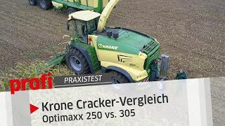 Krone CrackerVergleich Optimaxx 250 vs 305  profi Praxistest [upl. by Kelwunn743]