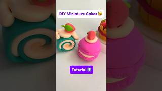 DIY miniature Cakes with Soft Air Dry Clay [upl. by Seira]