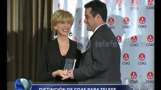 Telefe fue distinguido con el “Premio a la Solidaridad de Coas 2014”  Telefe Noticias [upl. by Rick8]