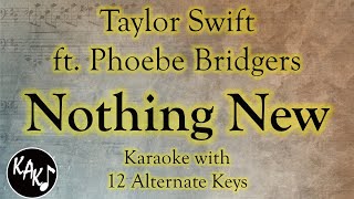 Nothing New Karaoke Taylor Swift ft Phoebe Bridgers Instrumental Lower Higher Male Original Key [upl. by Liamsi]