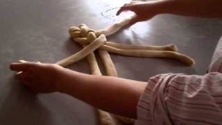 How to braid 6strand challah bread JUST braid [upl. by Littlejohn]