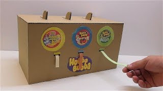 Hubba Bubba Bubble Tape dispenser from cardboard How to make Hubba Bubba Bubble Tape dispenser [upl. by Anaeerb]