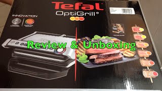 Tefal Optigrill Unboxing and Mini Review cheekyricho Turkey Burger video recipe [upl. by Selij]