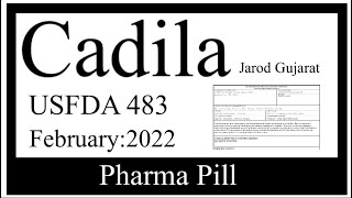 Cadila Healthcare  USFDA Form 483 observations  Jarod Vadodara Gujarat [upl. by Tawsha]