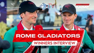 Winning team interview  Rome Gladiators  GCL Rabat 2024 [upl. by Amoeji]