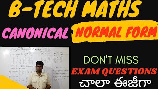 BTECH MATHS canonical form normal form Btech maths canonical form normal formbtechmaths maths [upl. by O'Shee]