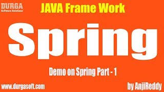 Demo on Spring Framework Part  1 by AnjiReddy [upl. by Trainor720]