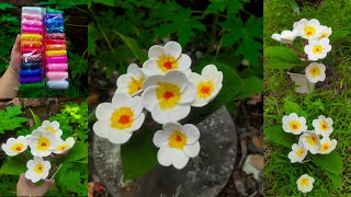 How to make frangipani flower 🌿🌿ভাইরাল ক্লে দিয়ে কাঠগোলাপ ফুল বানাইলাম🌿🌿diy ideasofmim [upl. by Lienaj853]