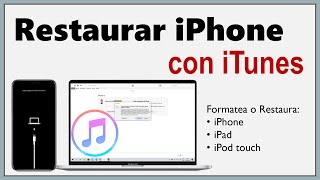 Como RESTAURAR iPhone con iTunes [upl. by Aivatan581]