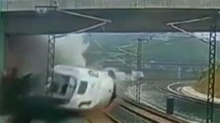 Caught on Tape Deadly Train Crash in Spain [upl. by Gilus]