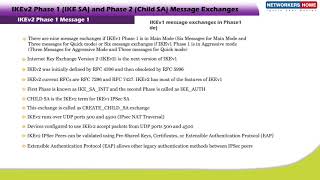 IKE2 VPN Messages  IKEV2 Phase 1IKE SA and Phase 2Child SA Message Exchanges  Networkers Home [upl. by Calvinna]