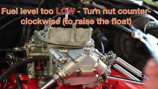 Holley Carb Adjustment and Tuning on a 1969 Chevy Chevelle Super Sport [upl. by Hpesoj]