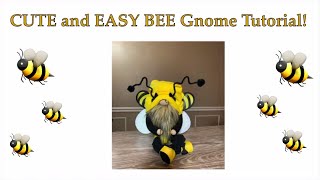 EASY DIY Bee Gnome Tutorial Facebook Live REPLAY [upl. by Ossie]