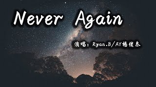 【動態歌詞】 Never Again—RyanBAY杨佬叁『停驻的阴影冲散在狂风暴雨里 对我给你的宽容总是有恃无恐』 [upl. by Becka]