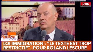 Le ministre délégué chargé de lindustrie juge quottrop restrictifquot le texte de la loi immigration [upl. by Alrick]