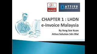 Chapter 1  LHDN eInvoice Malaysia 华语 [upl. by Holofernes262]