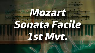 W A Mozart Sonata No 16 Sonata Facile K 545 1788 Piano Tutorial [upl. by Zamir]