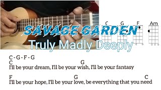 Savage Garden  Truly Madly Deeply Chords Lyrics [upl. by Nirda68]