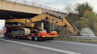 Loading amp Transporting The Caterpillar 385C Excavator  SotiriadisLabrianidis Mining Works  4k [upl. by Nylzor]