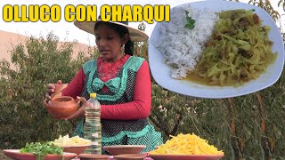 PAPALISA OLLUQUITO CON CHARQUI A FOGÓN RECETA PERUANA  CHOLITA JULIA [upl. by Notelrac295]