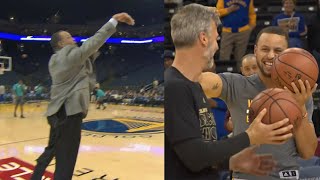 Dell Curry Still Got It Hits Pregame 3 Off Dish From Steph amp Everyone Goes Crazy [upl. by Brit]