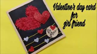 Beautiful Handmade Valentines day card for Girlfriend  complete tutorial [upl. by Latoya762]