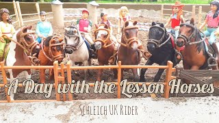 A Day With the Lesson Horses  Schleich Horse Movie  Lakeside Equestrian Centre Series  Ep 1 [upl. by Beal]