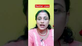 Rentier class One minute SOCIOLOGY sociologywithsangeeta bpsc40 uppgtsociology [upl. by Yllim695]