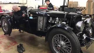 Vintage 1935 Aston Martin race preparation  new engine [upl. by Cherish]